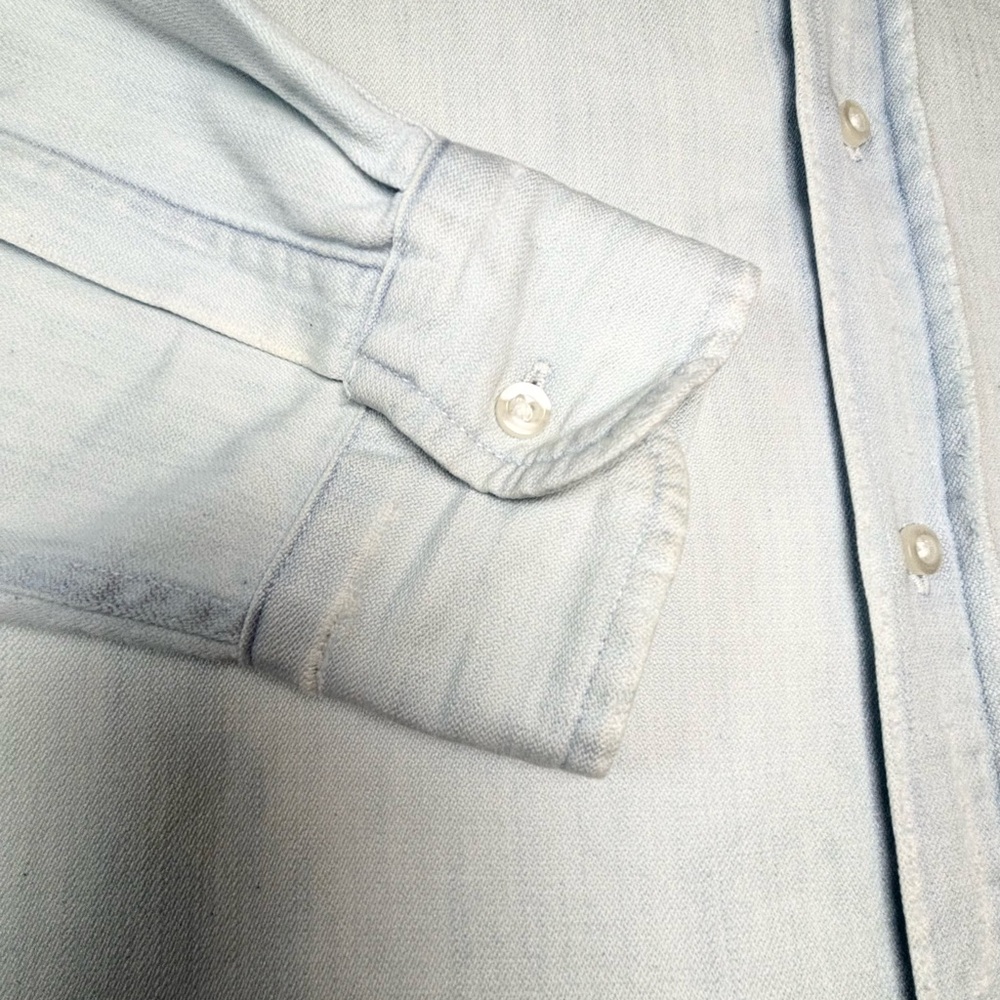 Frank & Eileen‎ Luke Shirt Chambray Button Up Men’s Small Blue - Picture 7 of 16
